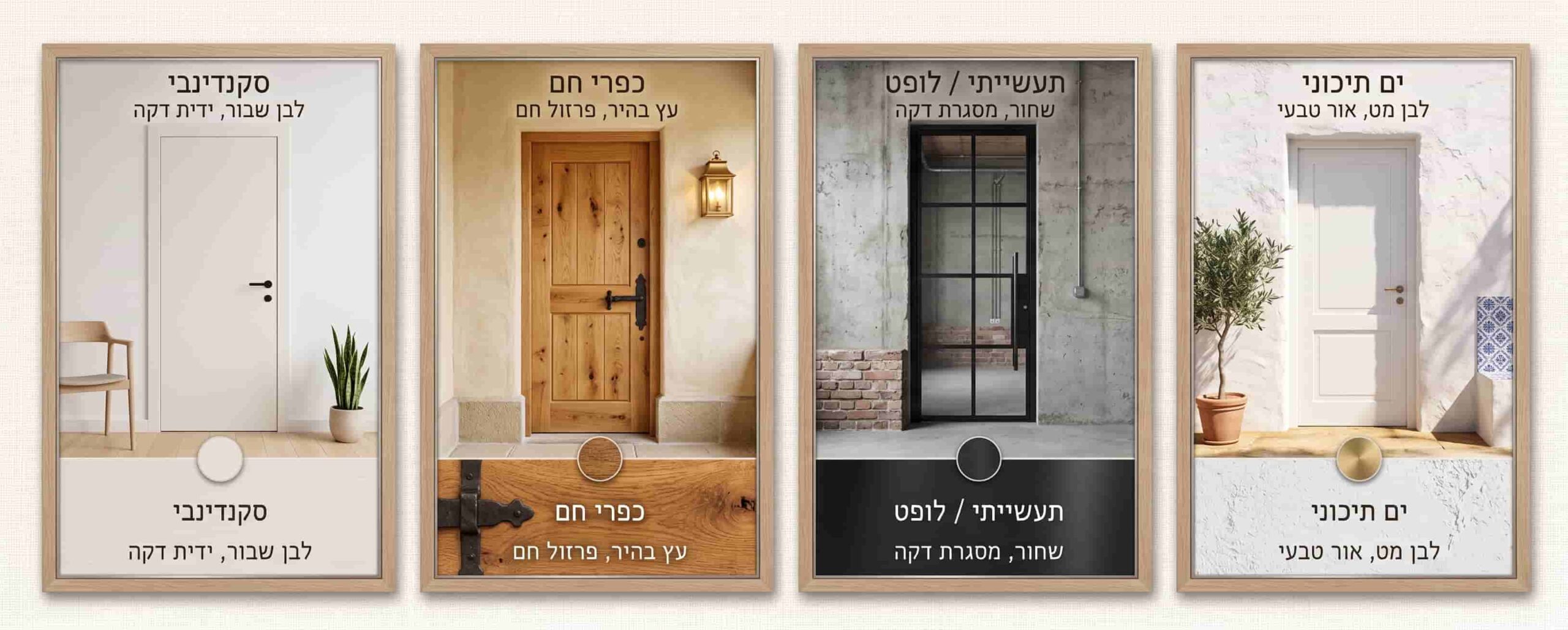מצאו את הדלת שלכם לפי סגנון העיצובי של הבית